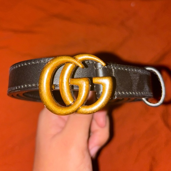 Gucci Dark Brown Belt with Gold GG Buckle - Picture 1 of 4